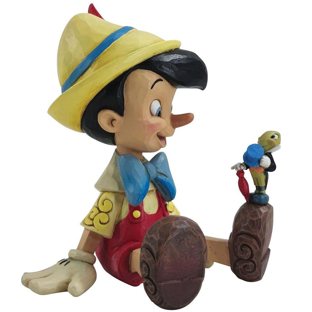 Jim Shore Pinocchio and Jiminy Sitting side