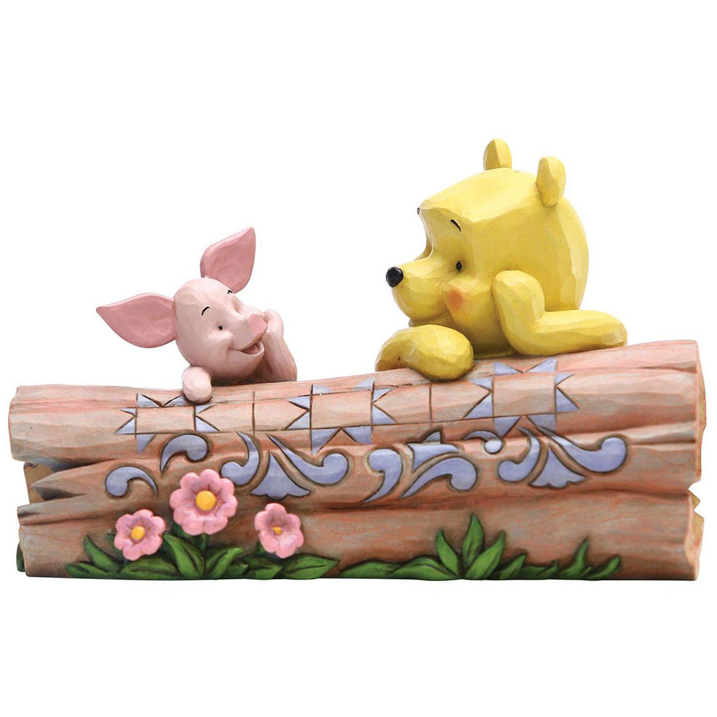 Jim Shore Pooh and Piglet by Log front