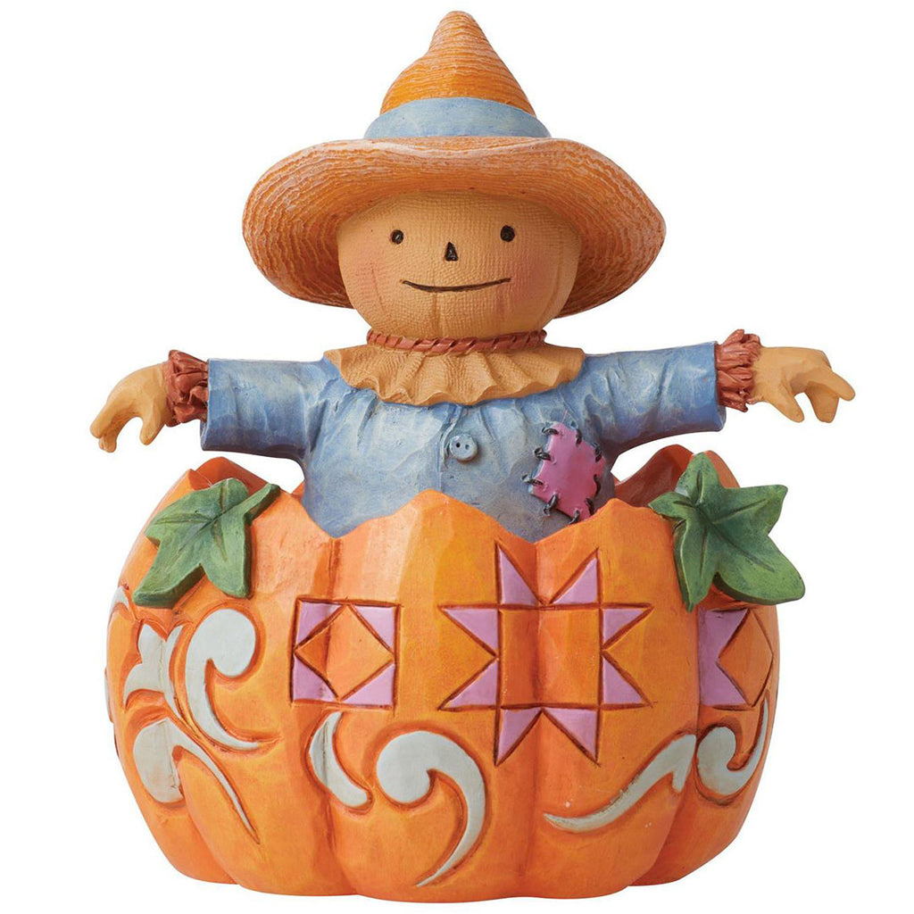 Jim Shore Pumpkin and Scarecrow 3.58" front