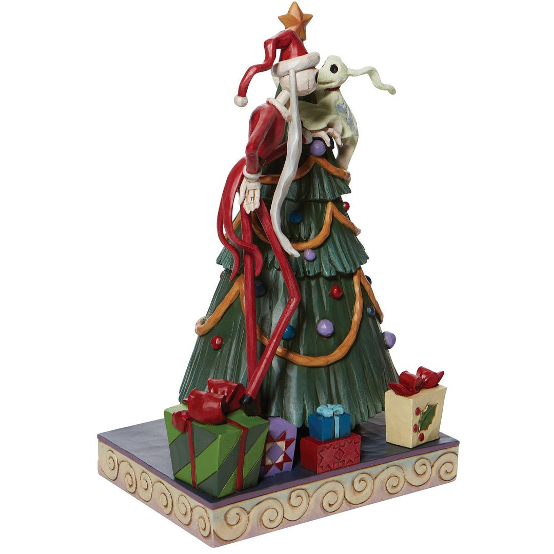 Jim Shore Santa Jack and Zero with Tree front side
