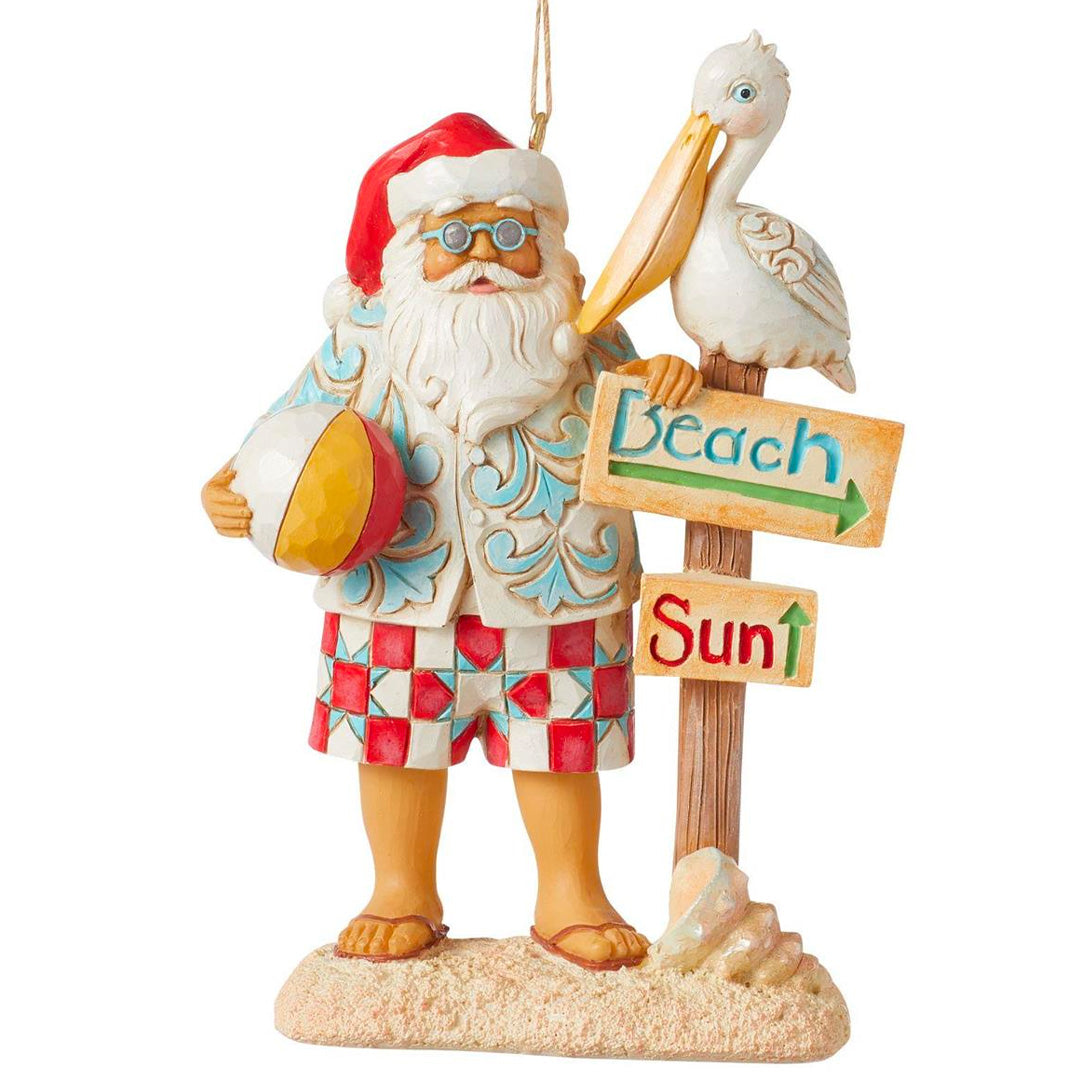 Jim Shore Santa with Sign Ornament front