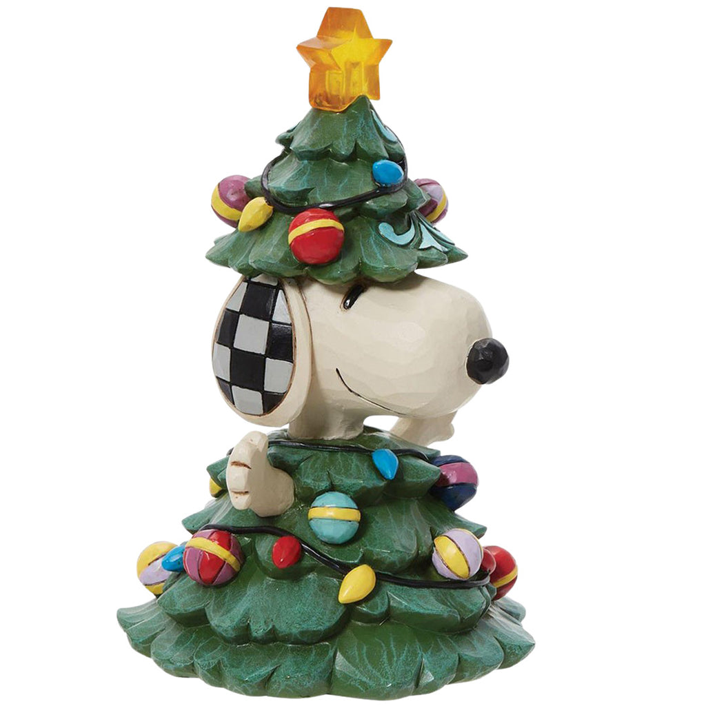 Jim Shore Snoopy As Christmas Tree side