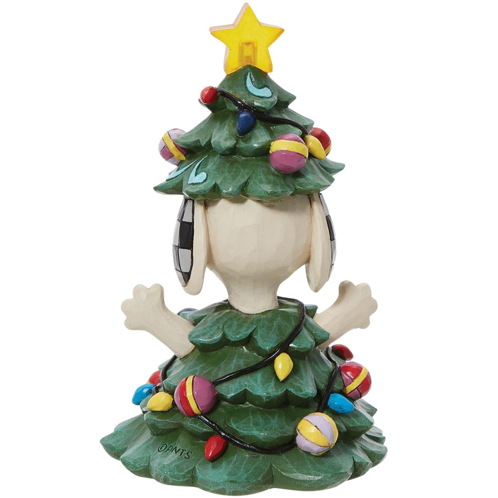 Jim Shore Snoopy As Christmas Tree back
