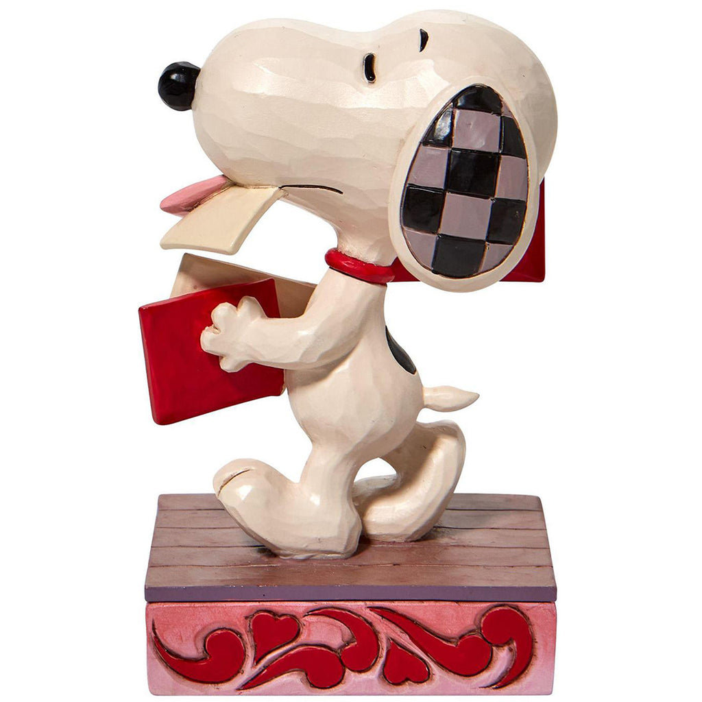 Jim Shore Snoopy Holding Valentines Letter side