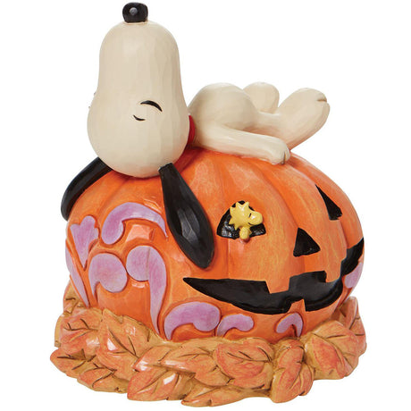 Jim Shore Snoopy Laying ontop of Carved back