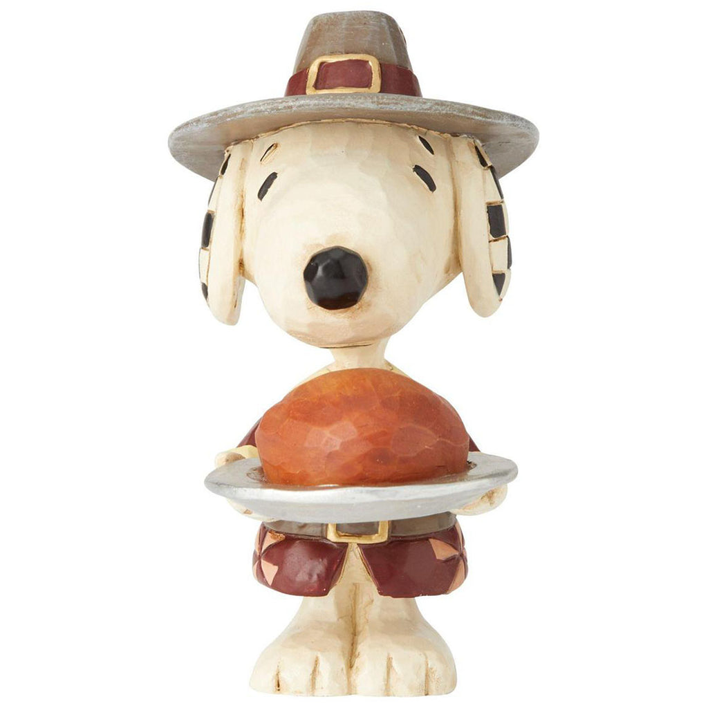 Jim Shore Snoopy Pilgrim Mini Figurine 3.5" front