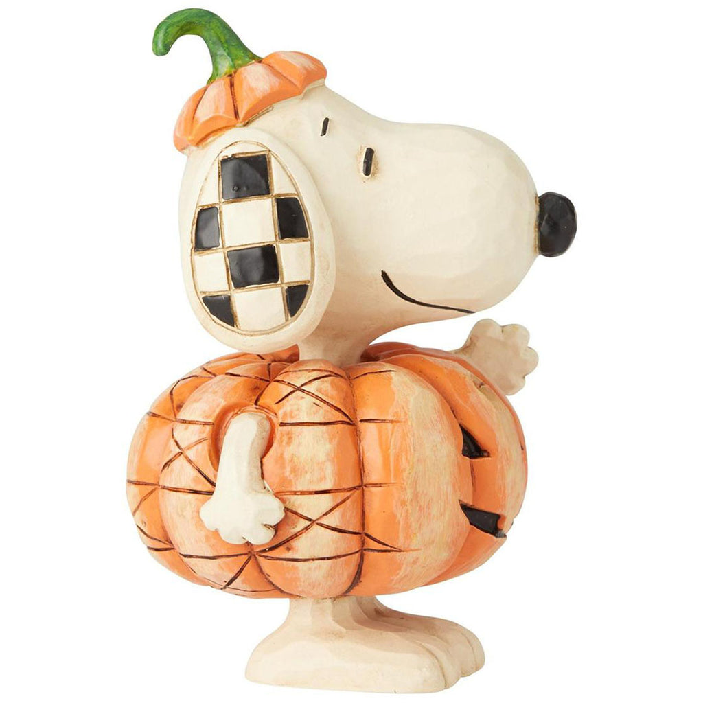 Jim Shore Snoopy Pumpkin Mini Figurine 3.5" right side
