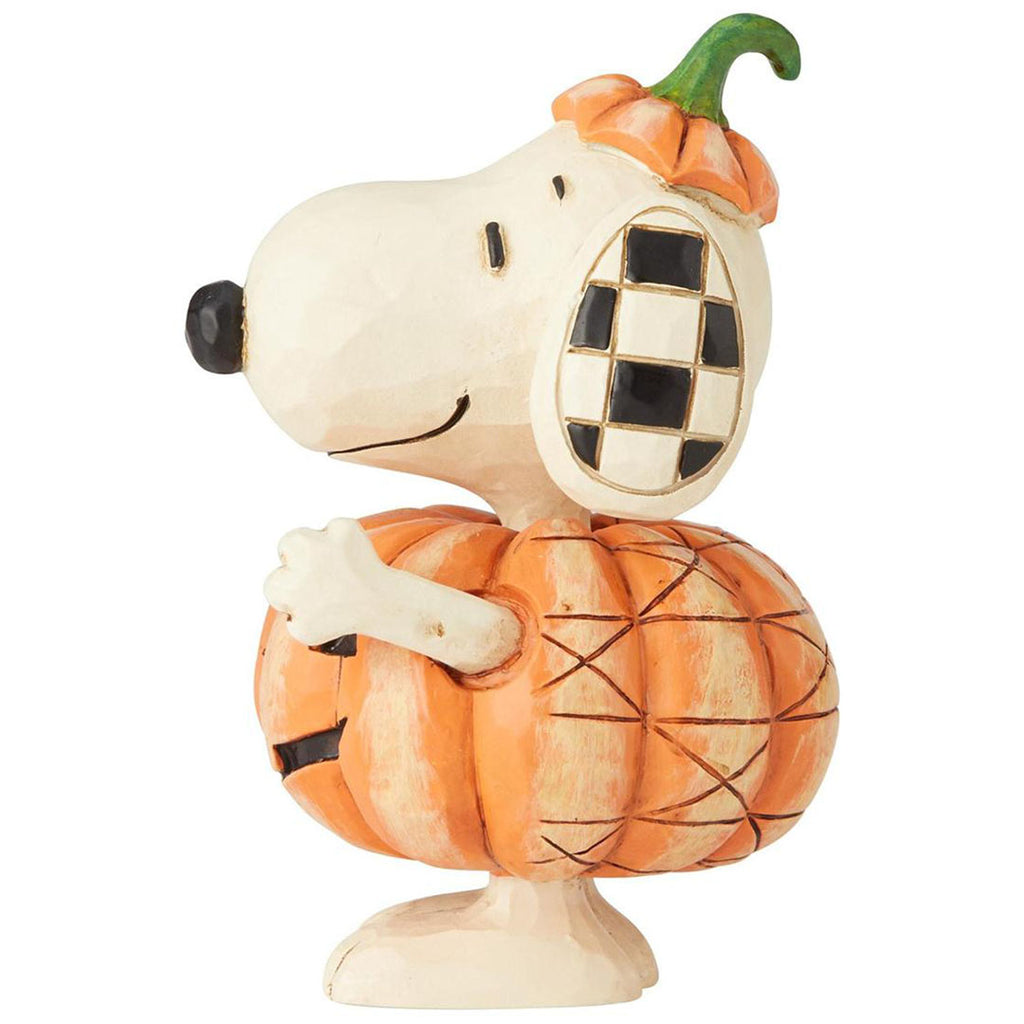 Jim Shore Snoopy Pumpkin Mini Figurine 3.5" left side