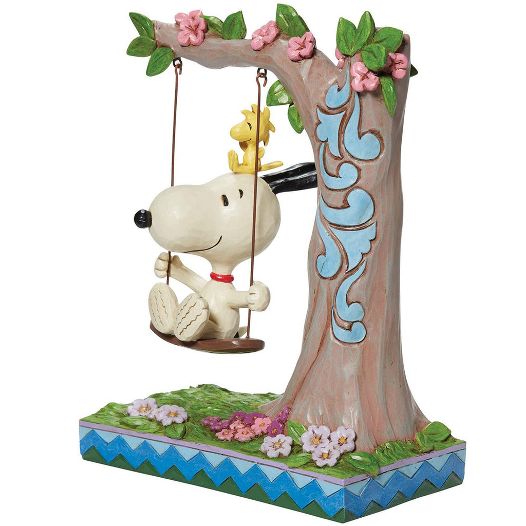 Jim Shore Snoopy and Woodstock on Swing side
