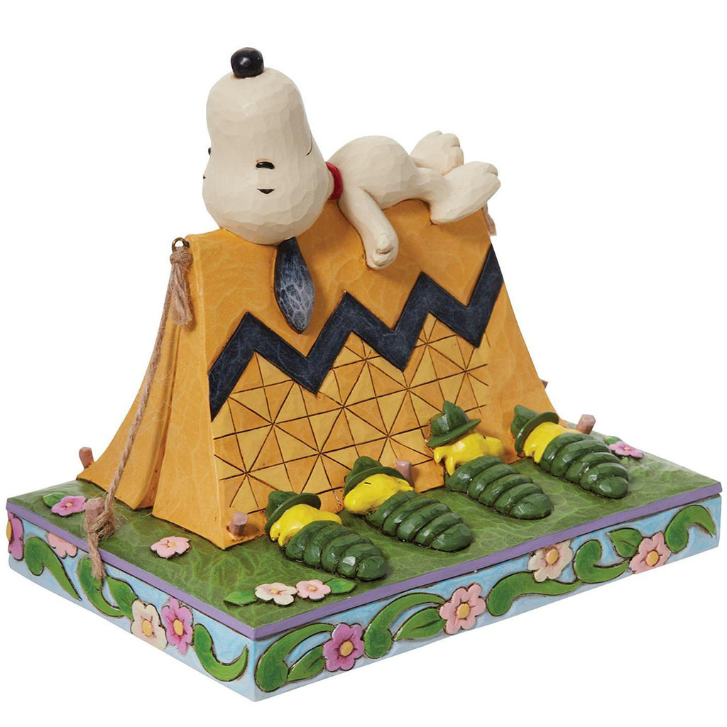 Jim Shore Snoopy and Woodstock Camping side