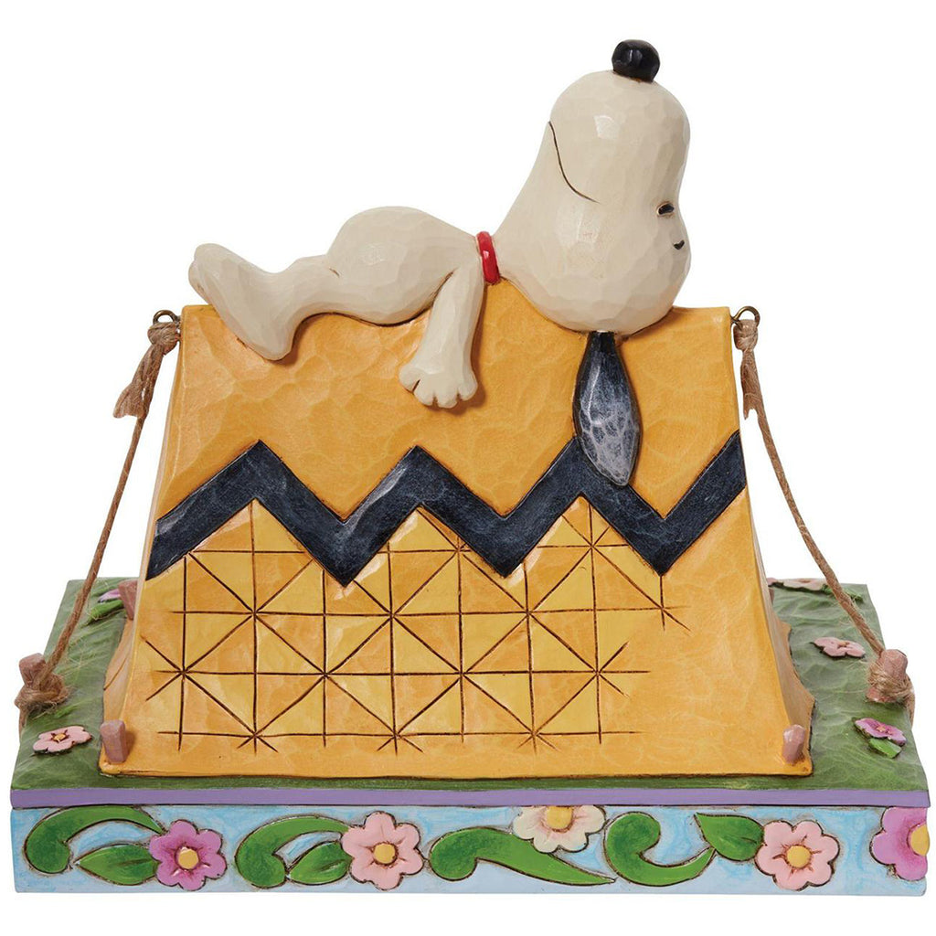 Jim Shore Snoopy and Woodstock Camping side left