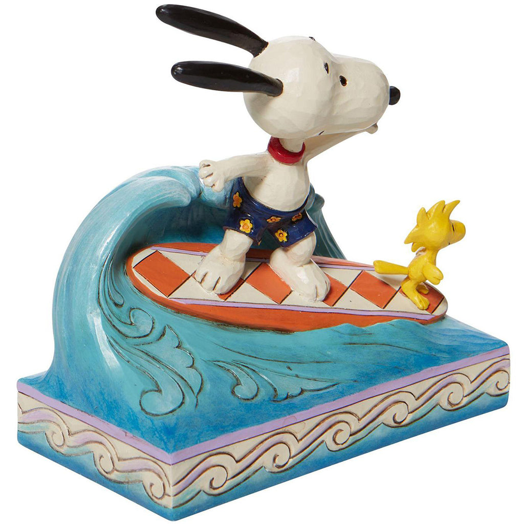 Jim Shore Snoopy and Woodstock Surfing side