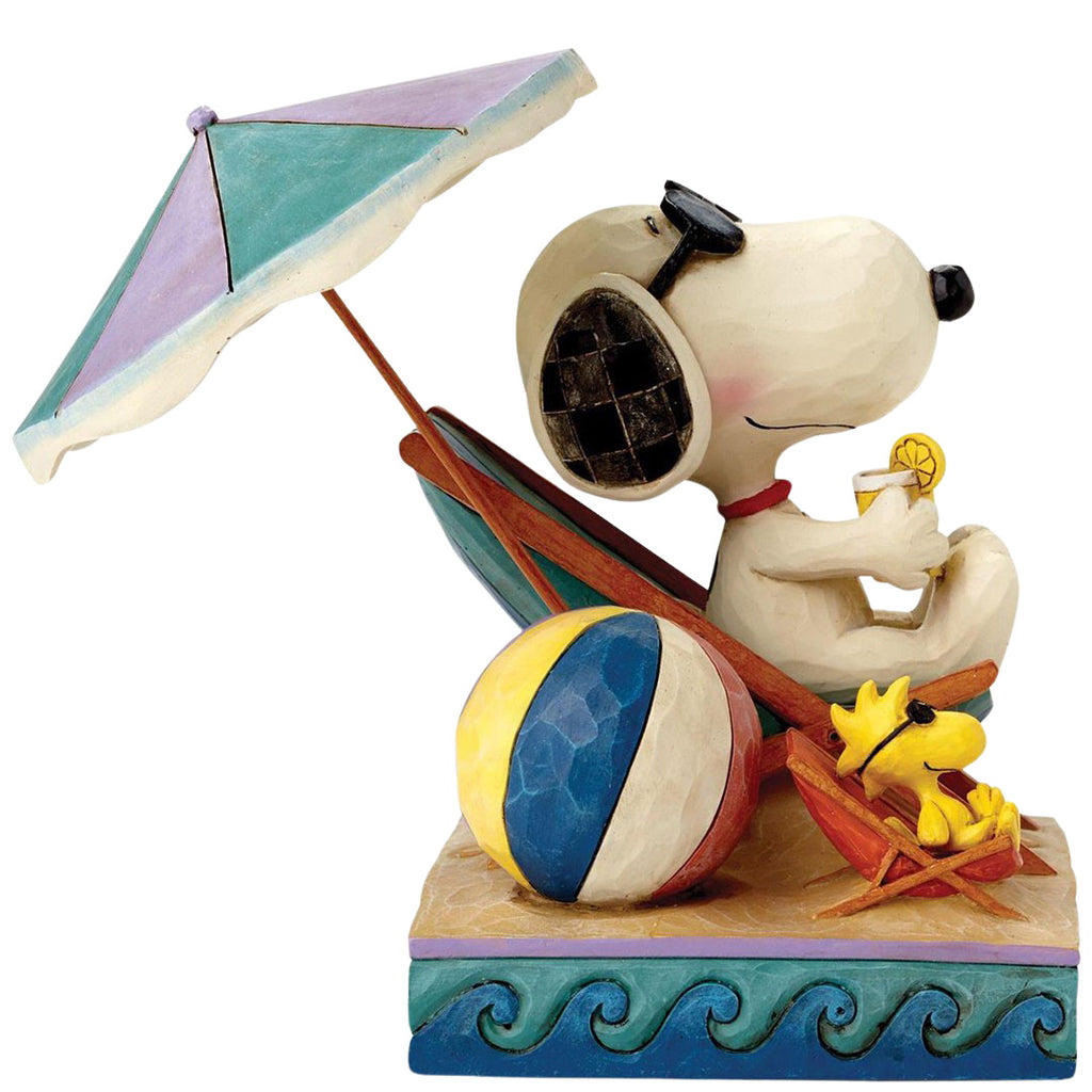 Jim Shore Snoopy and Woodstock at Beach right side