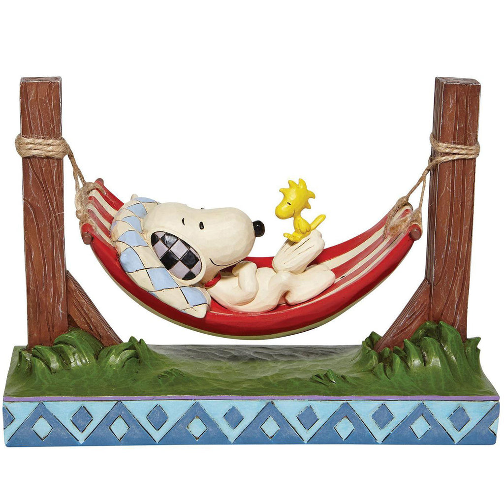 Jim Shore Snoopy and Woodstock in Hammock front