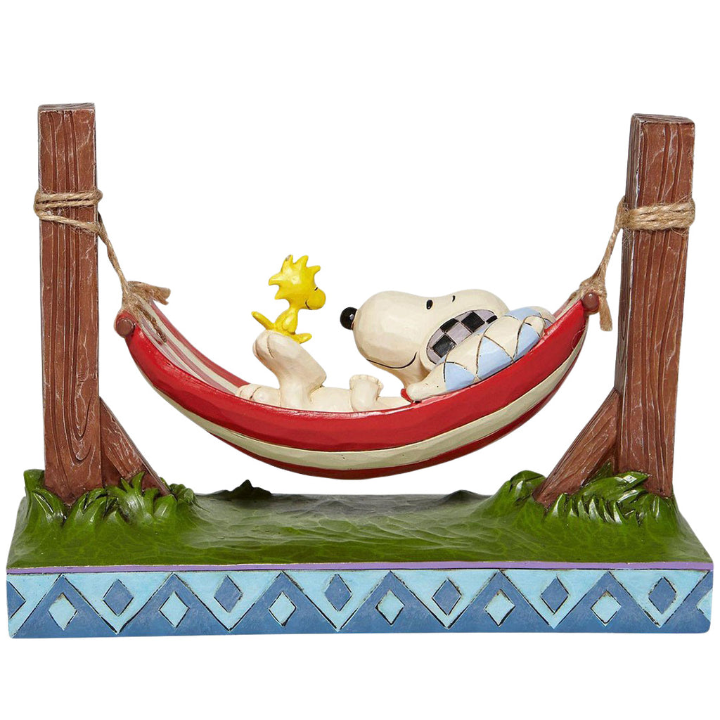 Jim Shore Snoopy and Woodstock in Hammock front side