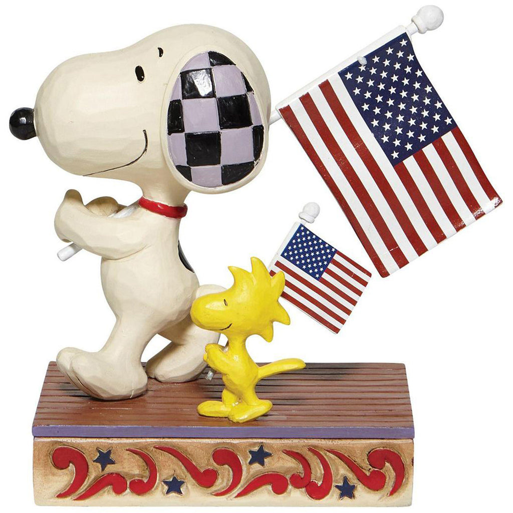 Jim Shore Snoopy and Woodstock Marching side