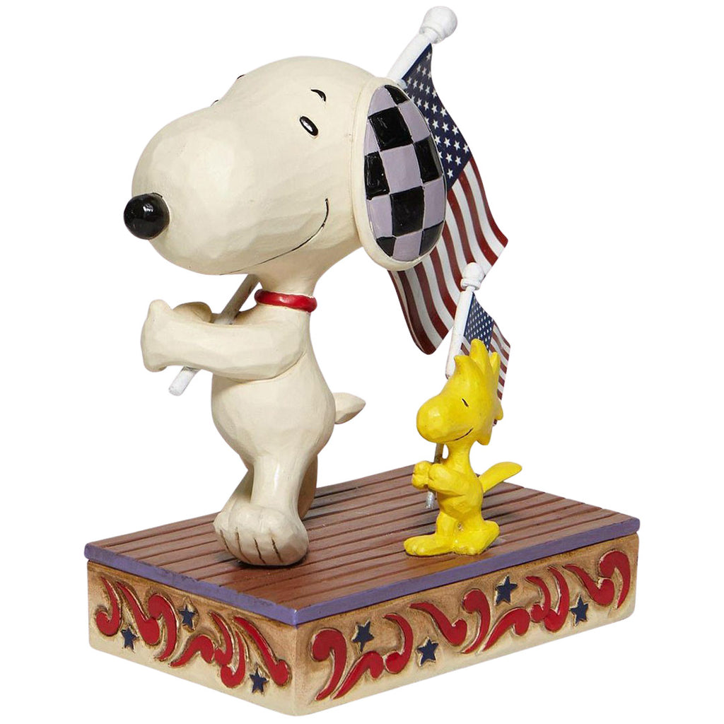 Jim Shore Snoopy and Woodstock Marching side front