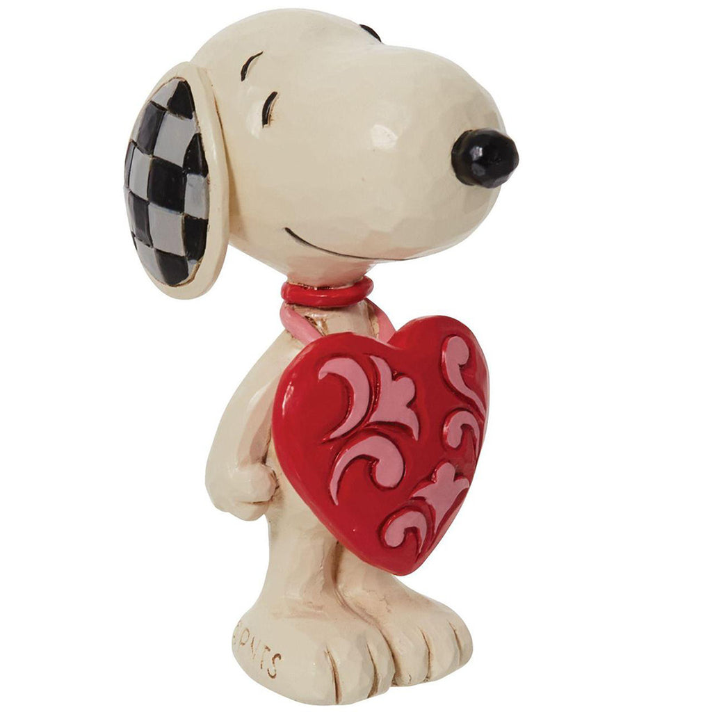 Jim Shore Snoopy wearing Heart Sign 3" front