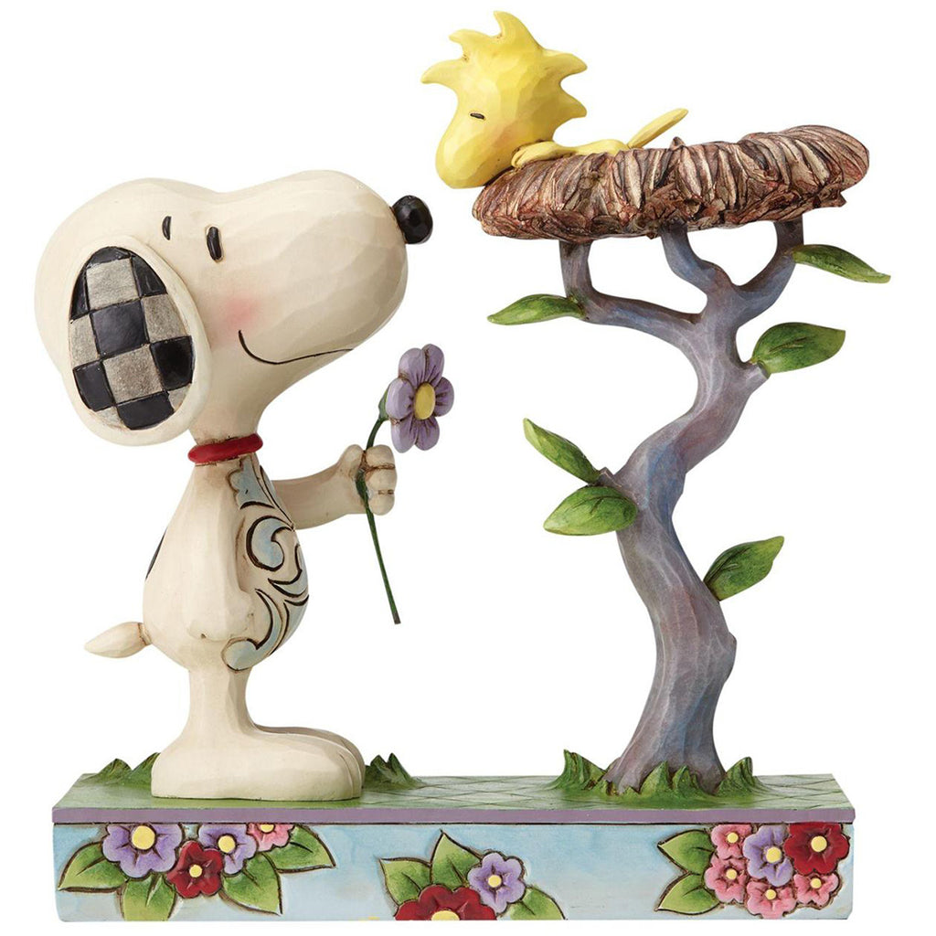 Jim Shore Snoopy with Woodstock in Nest front