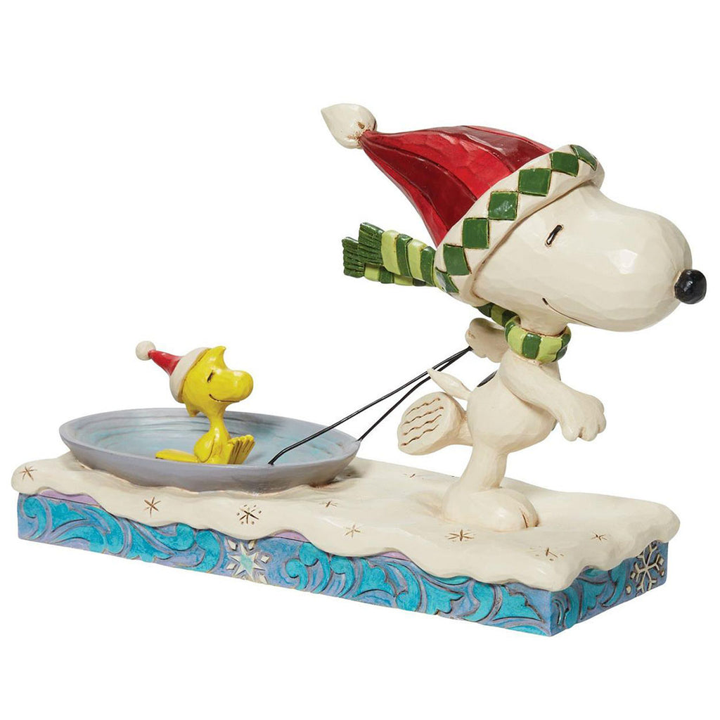 Jim Shore Snoopy with Woodstock on Saucer side