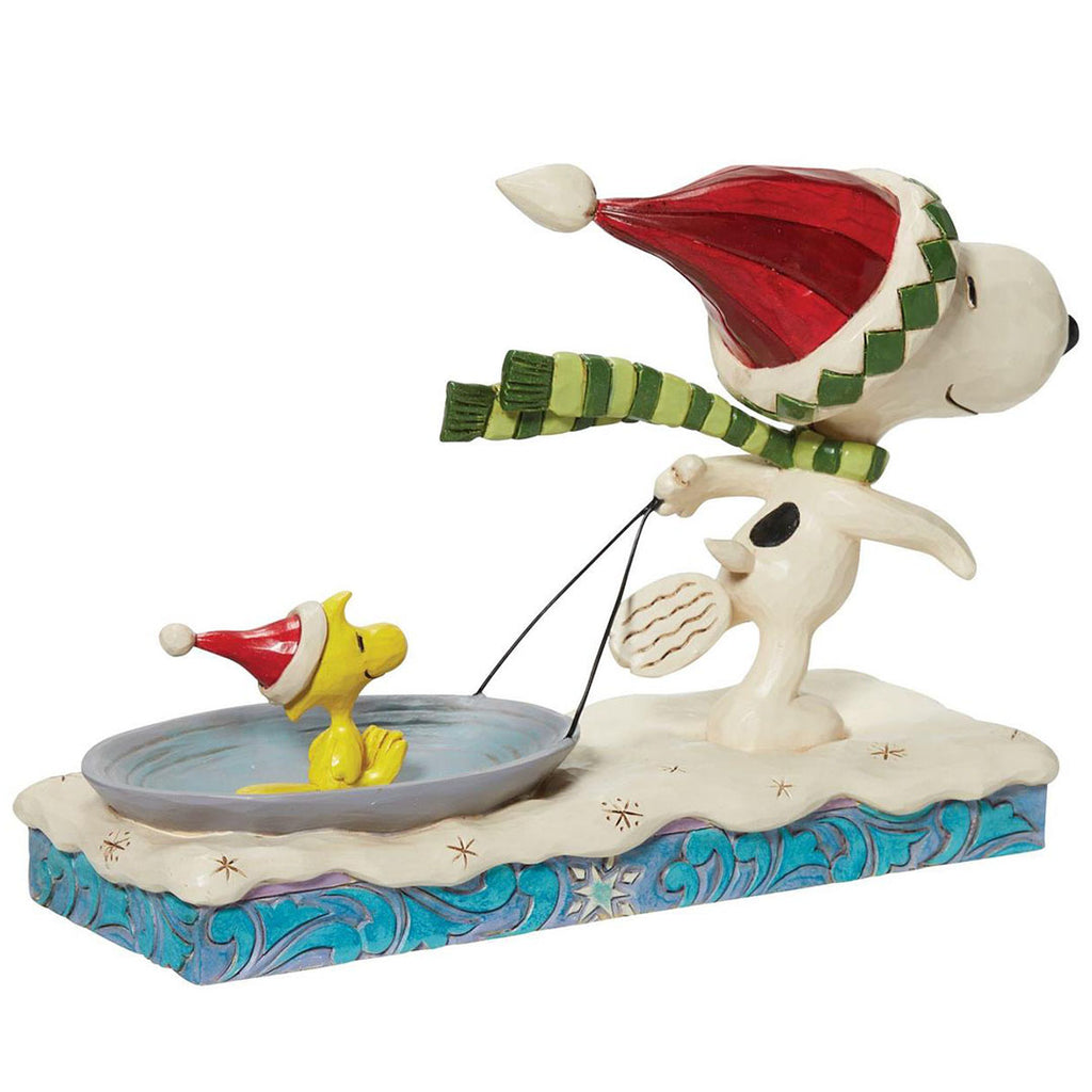 Jim Shore Snoopy with Woodstock on Saucer back
