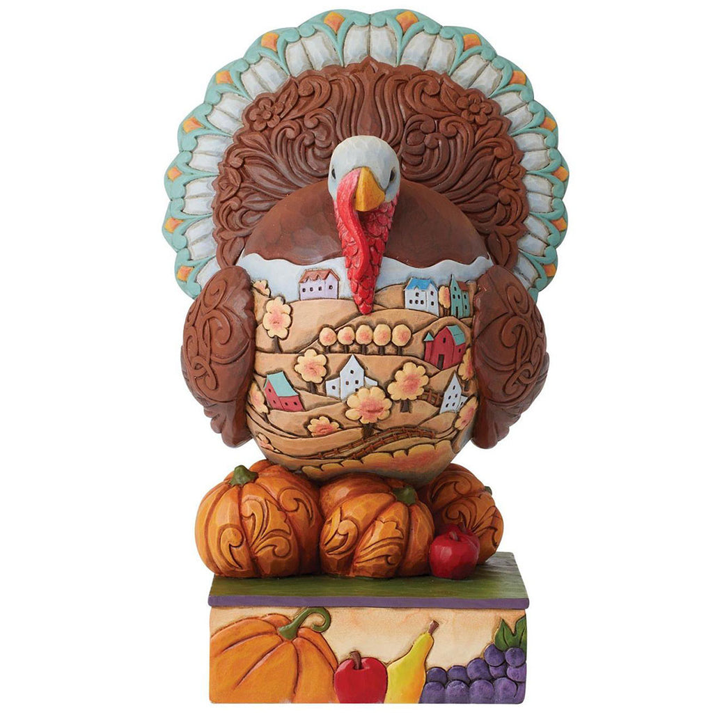 Jim Shore Traditional Turkey Scene 8.5" front