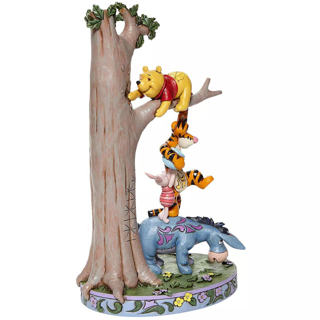 Jim Shore Tree with Pooh and friends side