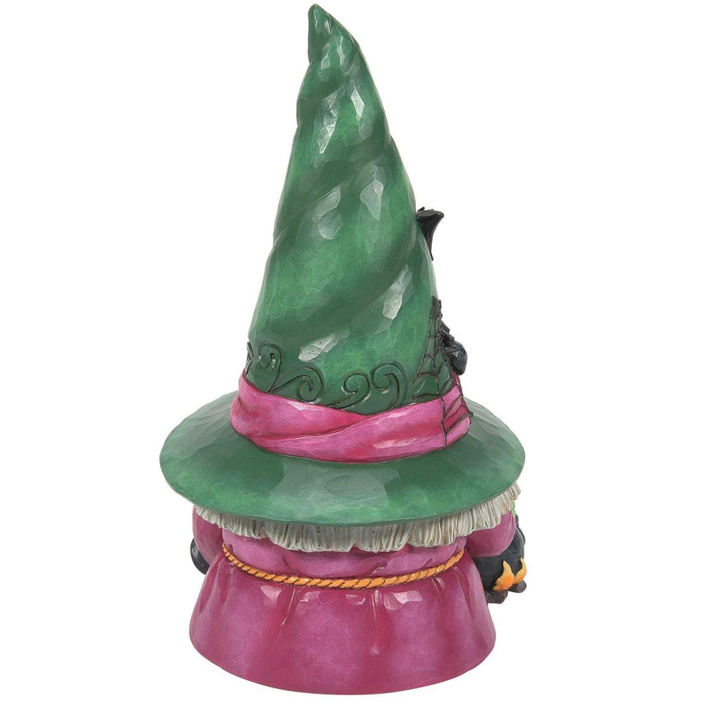 Jim Shore Witch Gnome with Cauldron Figurine back