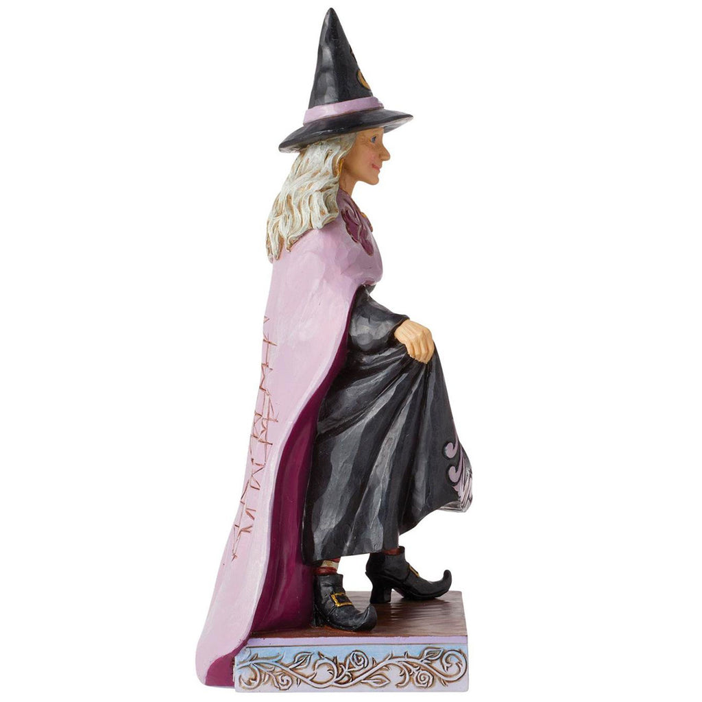 Jim Shore Witch with Pumpkins Skirt Figure side