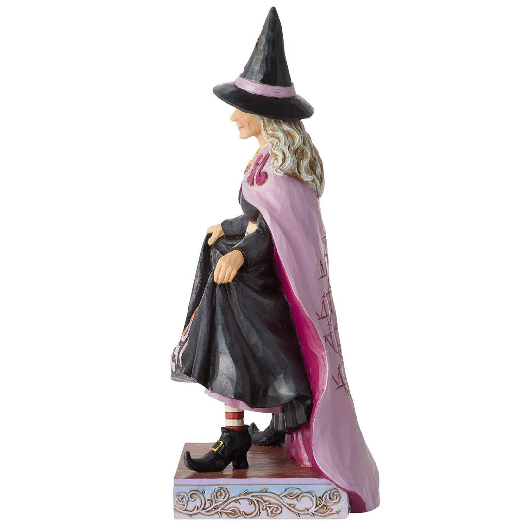 Jim Shore Witch with Pumpkins Skirt Figure side
