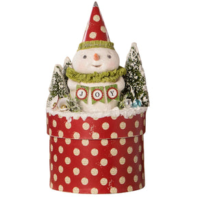Michelle Allen for Bethany Lowe Joy Snowman on Box front white