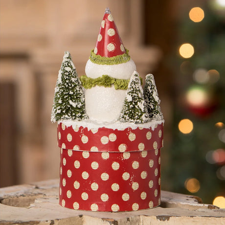Michelle Allen for Bethany Lowe Joy Snowman on Box back