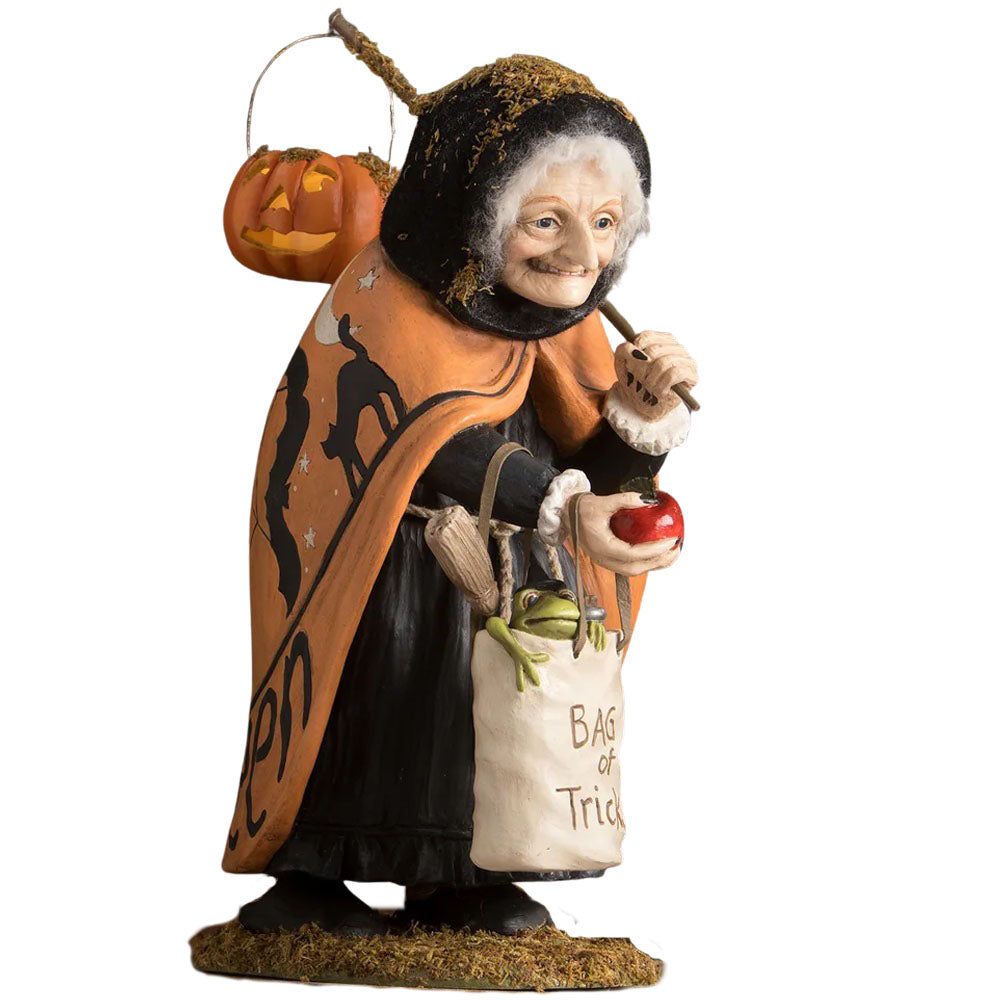 Just a Wee Bit Wicked Witch Halloween Figurine by Bethany Lowe side