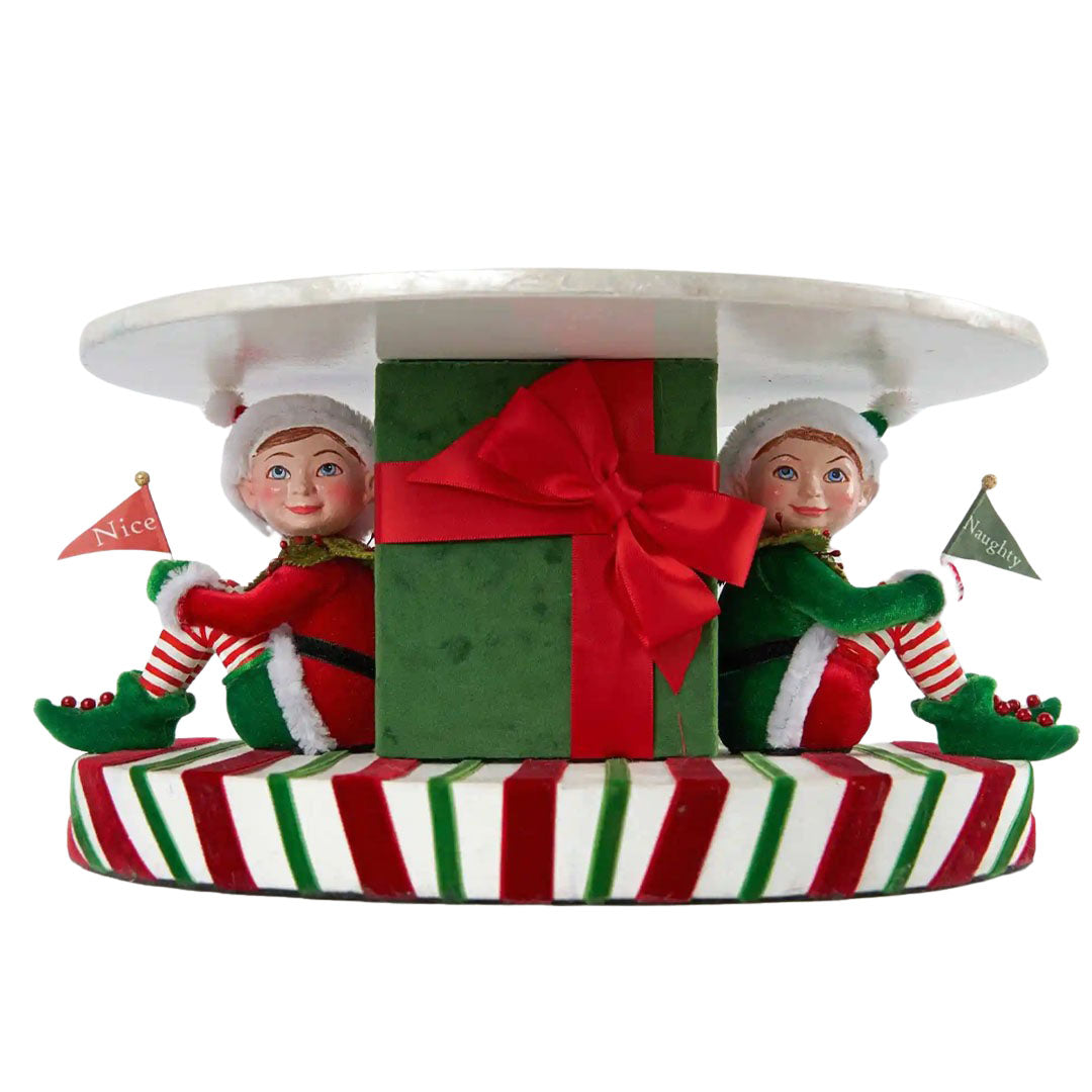 Katherine's Collection Naughty and Nice Cake Stand front