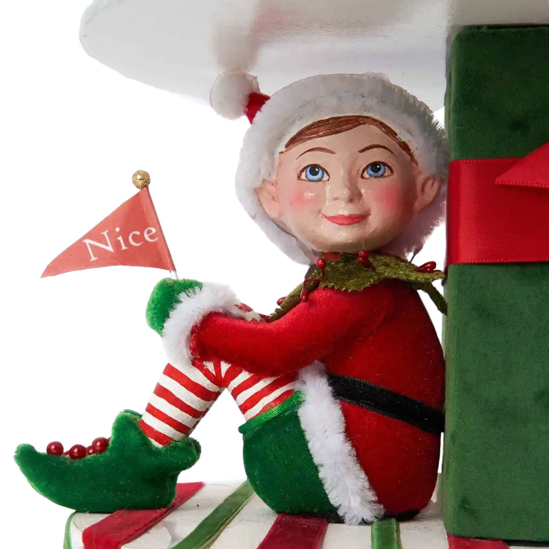 Katherine's Collection Naughty and Nice Cake Stand close up