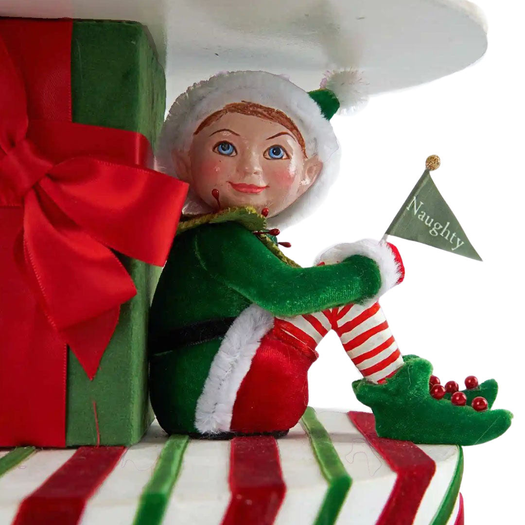 Katherine's Collection Naughty and Nice Cake Stand close up