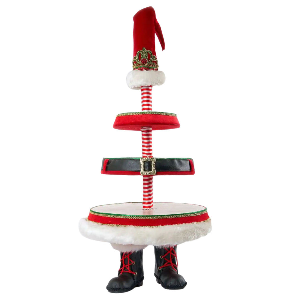 Katherine's Collection Santa Boot Tiered Tray front