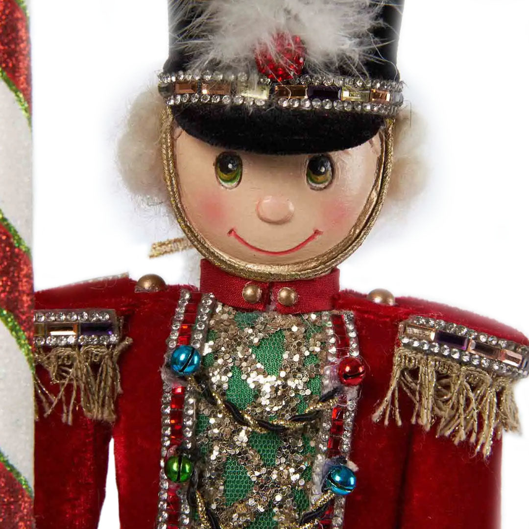 Katherine's Collection Toyland Nutcracker with Sign close up