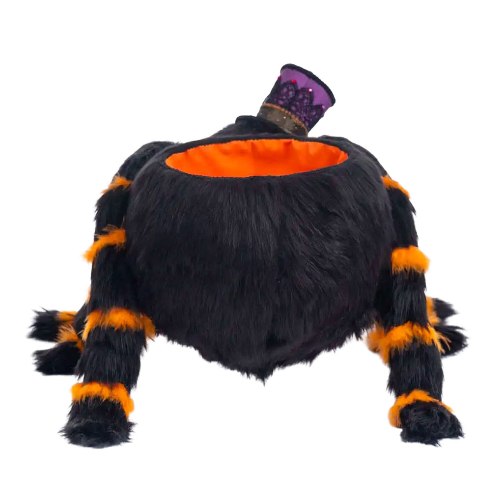 Halloween Hollow Fluffy Spider Bowl by Katherine's Collection   back