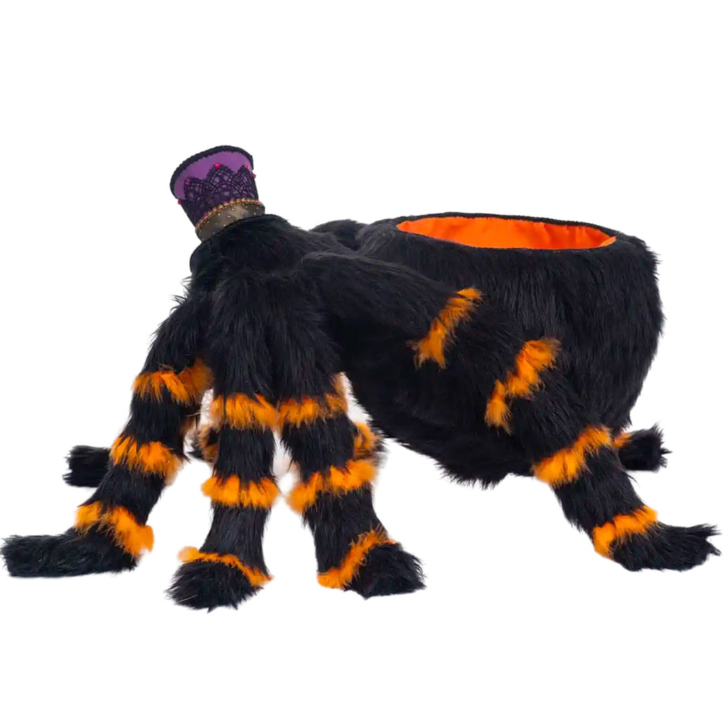 Halloween Hollow Fluffy Spider Bowl by Katherine's Collection  side