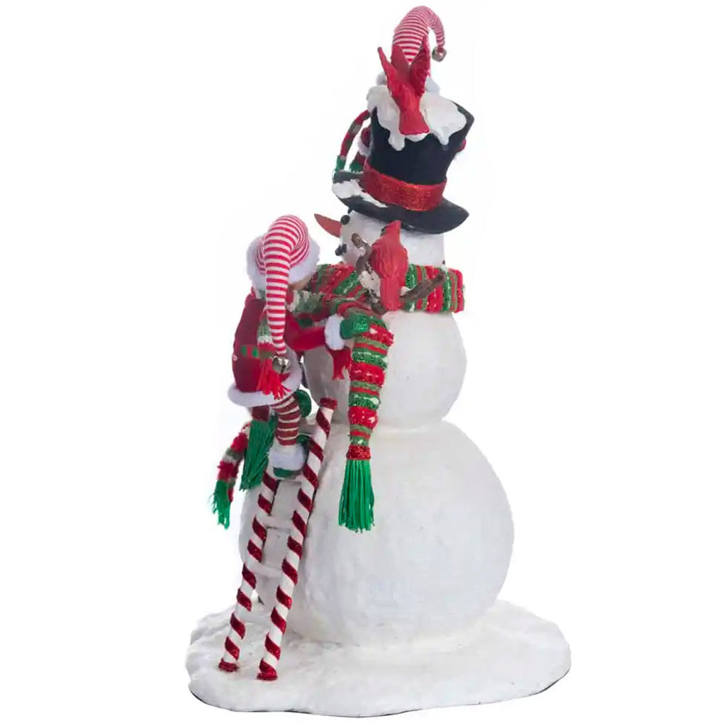 Katherine's Collection Peppermint Palace Elves and Snowman 18"