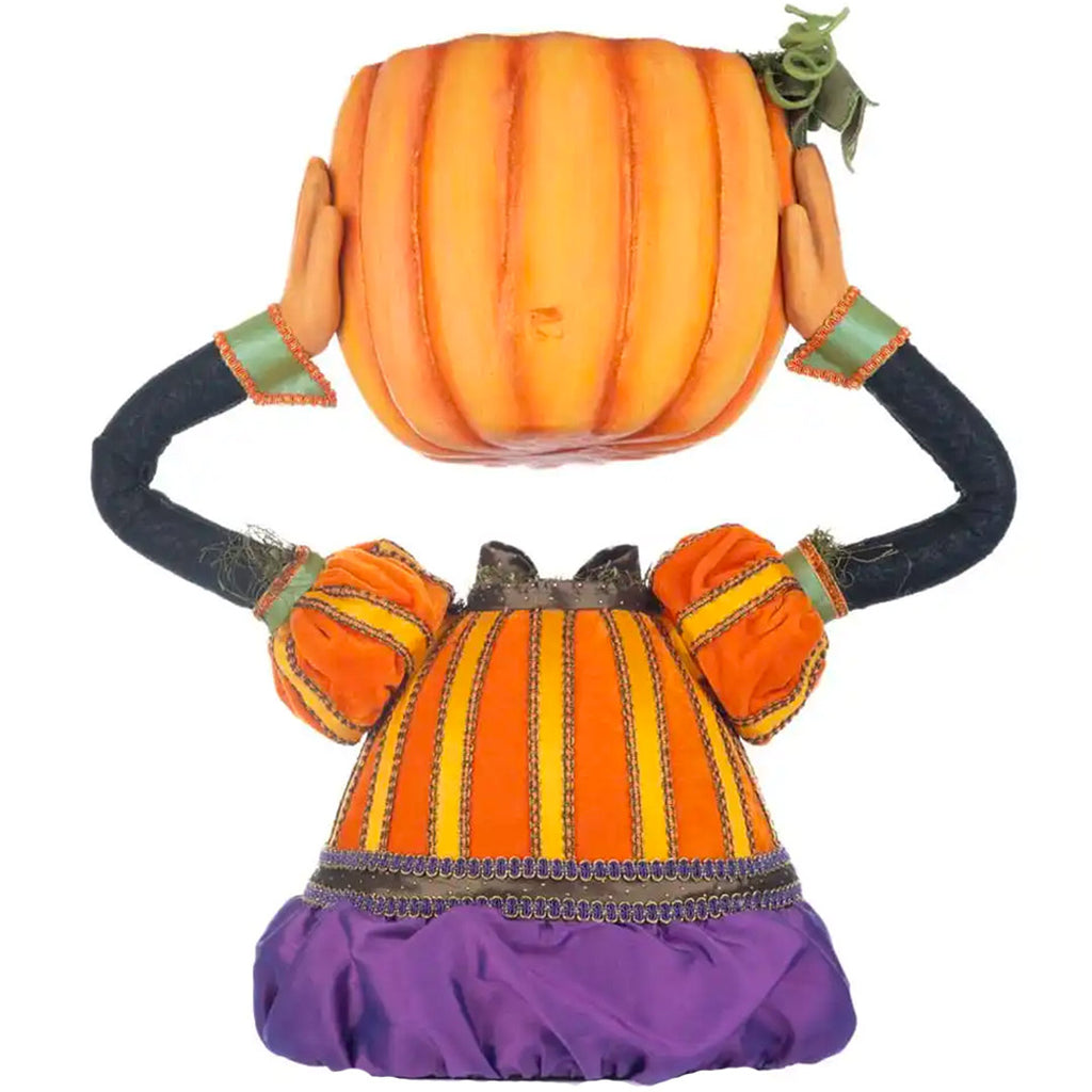 Percy Pumpkin Head Candy Bowl by Katherine's Collection  back