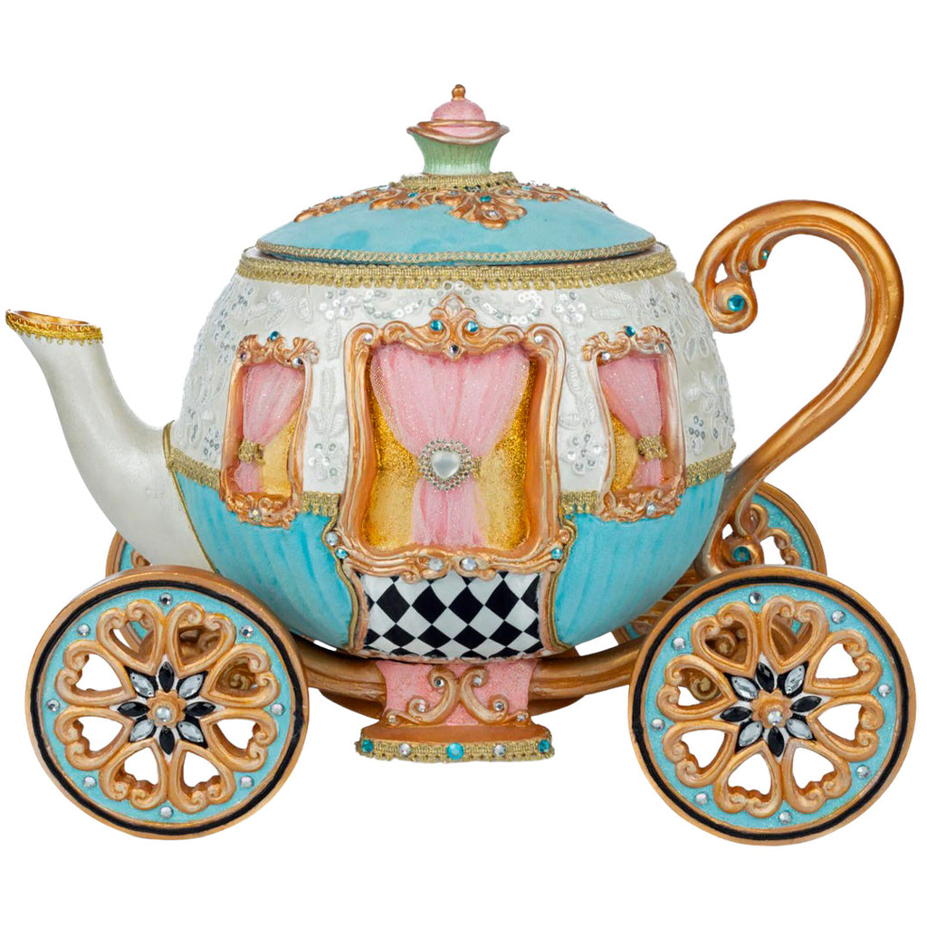 Katherine's Collection Teapot Carriage Candy Bowl  front