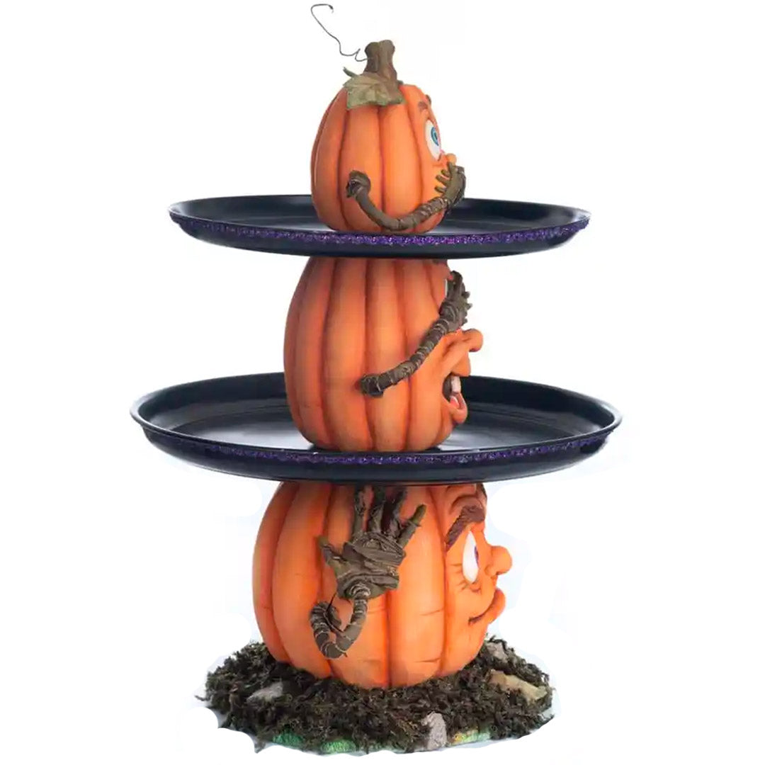 Three Wise Pumpkins Tiered Tray - Thumbnail 2