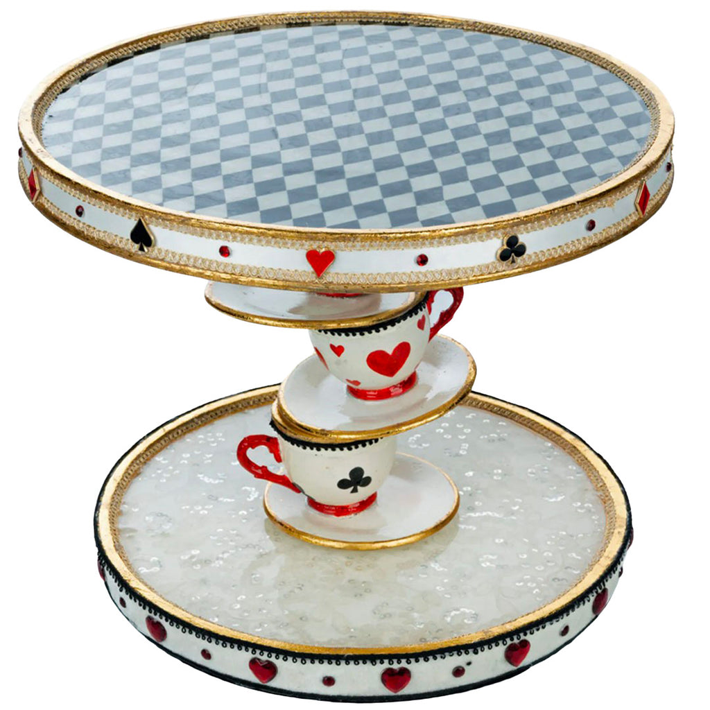 Katherine's Collection Topsy Turvy Teacup Cake Plate top