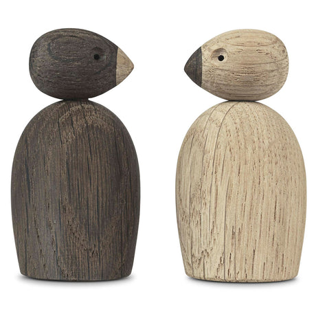 Kay Bojesen Pair of Sparrows Oak and Smoked Oak Set of 2 4