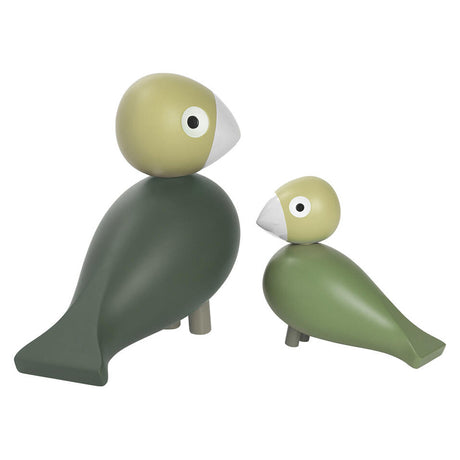 Kay Bojesen Beechwood Birds Liv and Lykke Green Set of 2 2