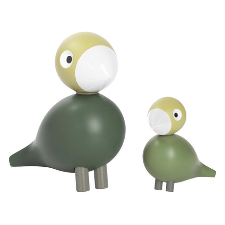 Kay Bojesen Beechwood Birds Liv and Lykke Green Set of 2 1