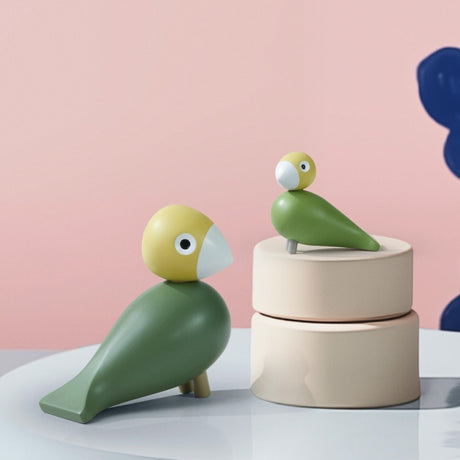 Kay Bojesen Beechwood Birds Liv and Lykke Green Set of 2 4