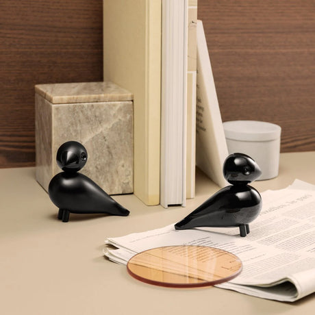 Kay Bojesen Beechwood Lovebirds Black Set of 2 3